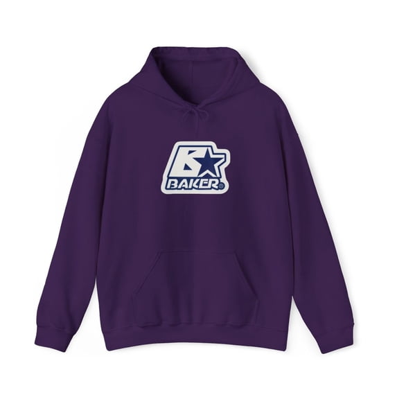 Baker Club Star Skateboard Skate 2000s Vintage Classic Hoodie Print - S / Purple