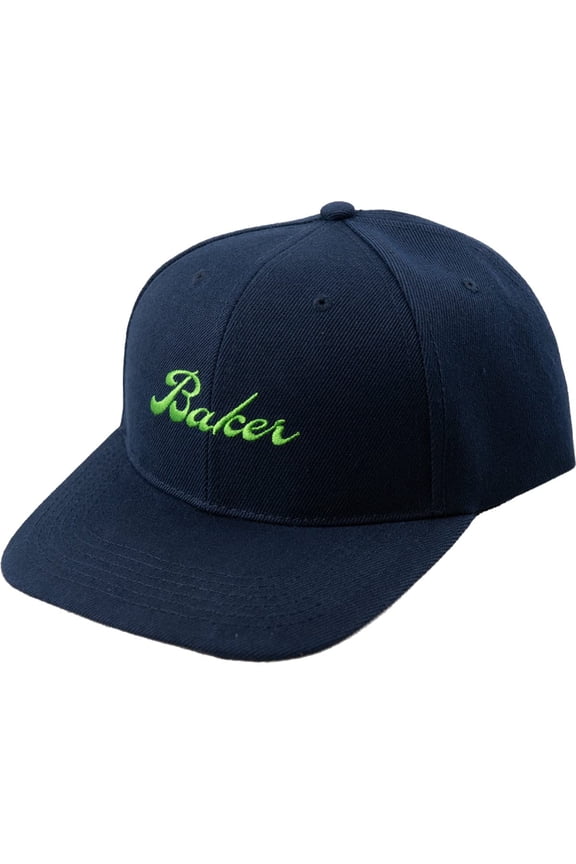 Cursive Adjustable Hat Navy