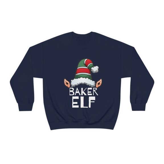 Baker Elf Christmas Unisex Sweatshirt, S-2XL Holidays Xmas Elves
