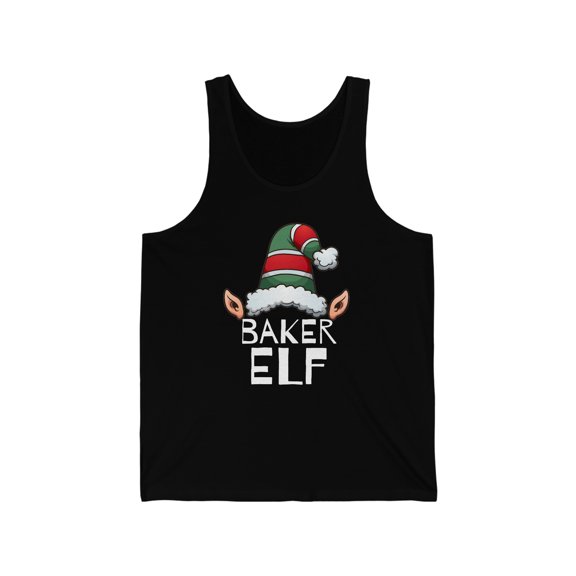 Baker Elf Christmas Unisex Tank Top, XS-2XL Holidays Xmas Elves