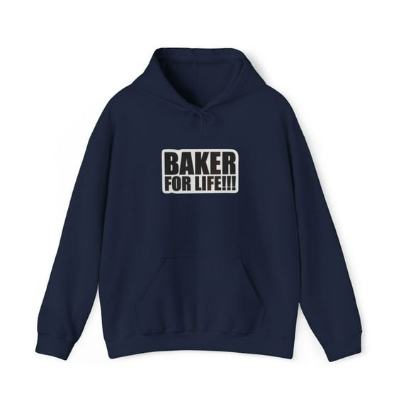 Baker For Life Skateboard Skate 2000s Vintage Classic Hoodie Print - 3XL / Navy