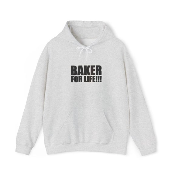 Baker For Life Skateboard Skate 2000s Vintage Classic Hoodie Print - L / Ash