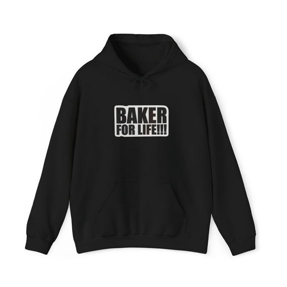 Baker For Life Skateboard Skate 2000s Vintage Classic Hoodie Print - M / Black