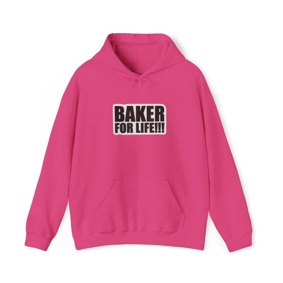 Baker For Life Skateboard Skate 2000s Vintage Classic Hoodie Print - XL / Heliconia