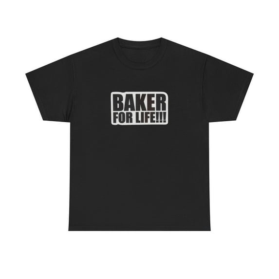 Baker For Life Skateboard Skate 2000s Vintage Classic T Shirt Design Print - Black / M
