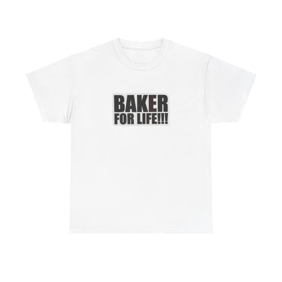 Baker For Life Skateboard Skate 2000s Vintage Classic T Shirt Design Print - White / M