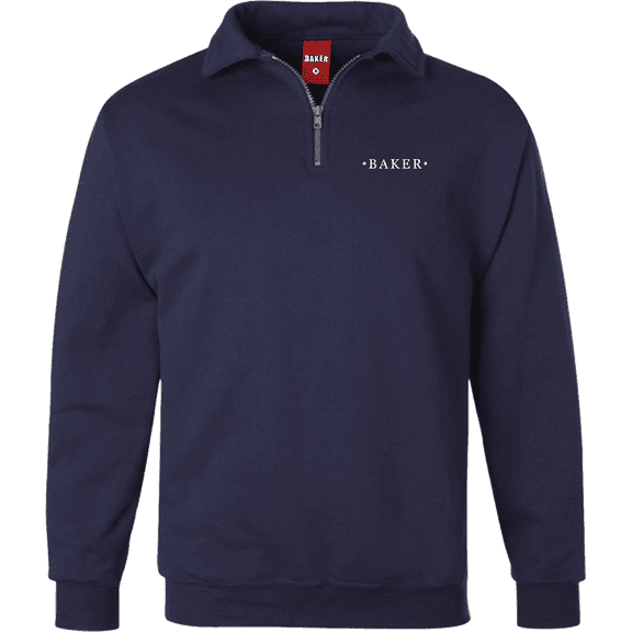 Baker Half Smart Quarter Zip/Crew Sweatshirt Small Navy