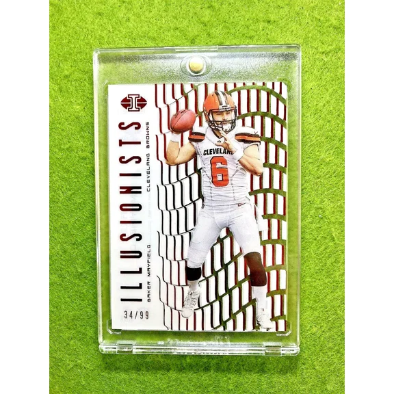 Baker Mayfield CLEAR RED ROOKIE CARD #/99 SP RC 2018 BAKER MAYFIELD Illusions rc