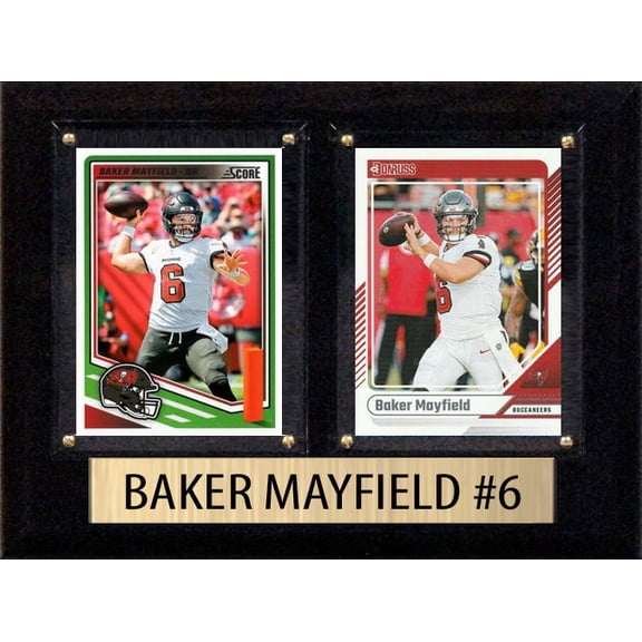 Baker Mayfield Score Donruss 2025 2 Card 6" x 8" Plaque Tampa Bay Buccaneers