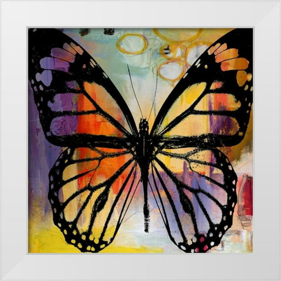 Baker, Micha 12x12 White Modern Wood Framed Museum Art Print Titled - Butterfly III