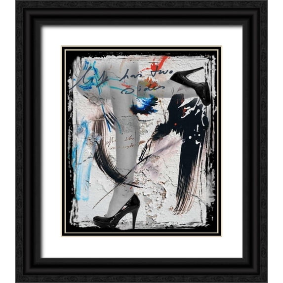 Baker, Micha 12x14 Black Ornate Wood Framed with Double Matting Museum Art Print Titled - Heels and Legs II