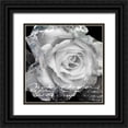 thumbnail image 1 of Baker, Micha 15x15 Black Ornate Wood Framed with Double Matting Museum Art Print Titled - White Rose I, 1 of 4