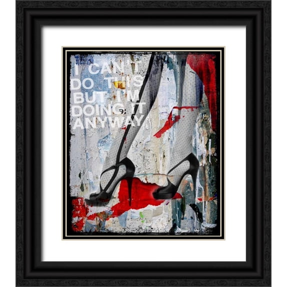 Baker, Micha 20x23 Black Ornate Wood Framed with Double Matting Museum Art Print Titled - Heels and Legs IV