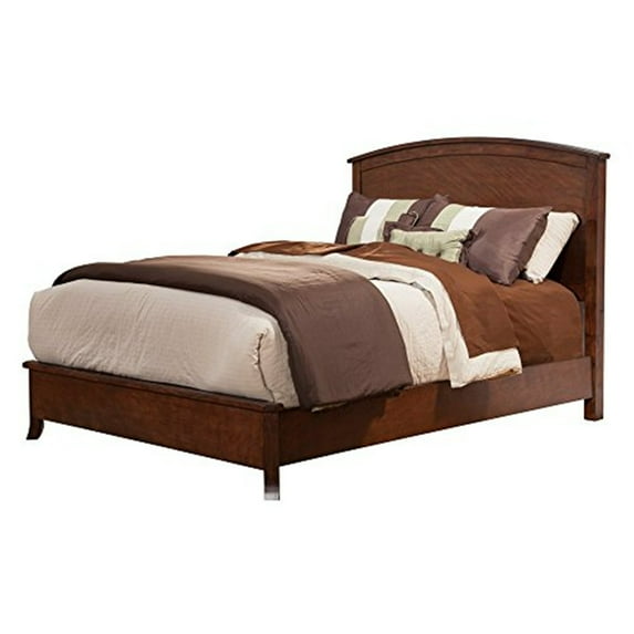 Alpine Furniture Baker Queen Wood Panel Bed in Mahogany (Brown)