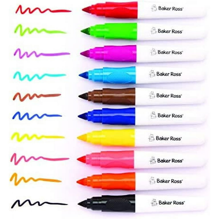 Baker Ross AW640 Chunky Easy Grip Coloring Markers For Kids - Pack of 10,  Colored Tip Markers Perfect for Toddlers and Kids Coloring, Drawing and