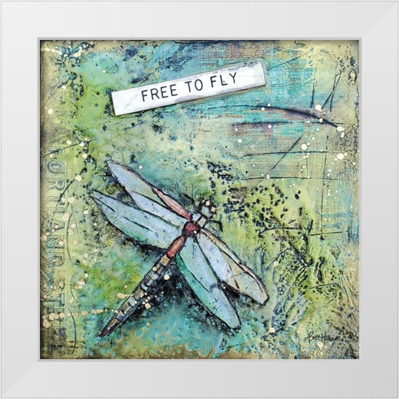 Baker, Sara 12x12 White Modern Wood Framed Museum Art Print Titled - Free to Fly