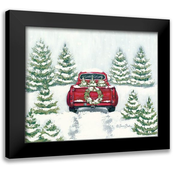 Baker, Sara 14x12 Black Modern Framed Museum Art Print Titled - Tree Farm Tradition II