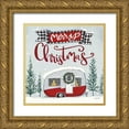 thumbnail image 1 of Baker, Sara 15x15 Gold Ornate Wood Framed with Double Matting Museum Art Print Titled - Merry Christmas Camper, 1 of 4