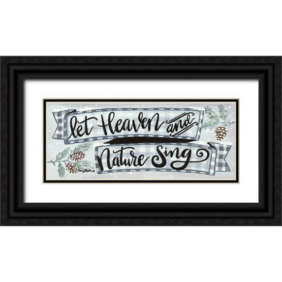 Baker, Sara 18x10 Black Ornate Wood Framed with Double Matting Museum Art Print Titled - Heaven and Nature