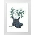thumbnail image 1 of Baker, Sara 19x24 White Modern Wood Framed Museum Art Print Titled - Rain Boot Peonies, 1 of 4