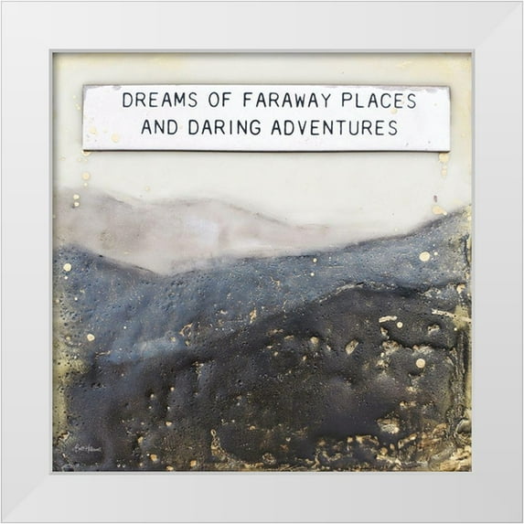 Baker, Sara 26x26 White Modern Wood Framed Museum Art Print Titled - Dream of Faraway Places