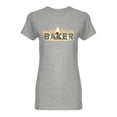 thumbnail image 1 of Baker  Shaped T-Shirt Women -Image by Shutterstock, Female Small, 1 of 2