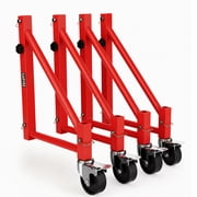 Baker-Style Scaffold Outriggers 4-Pack, Stabilizer Legs with 5" Swivel Casters   Heavy Duty Rolling Scaffolding Accessory, 1000LB Total Capacity