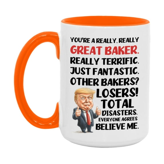 Baker Trump Mug, Funny Gift Idea For Baker, 11Oz Or 15Oz Ceramic Coffee Cup