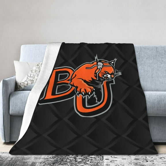 Baker University-Logo Fleece Blanket, Very Soft Microfiber Flannel Blanket for Couch Warm and Cozy for All Seasons