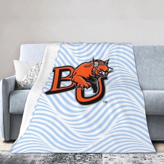 Baker University-Logo Fleece Blanket, Very Soft Microfiber Flannel Blanket for Couch Warm and Cozy for All Seasons