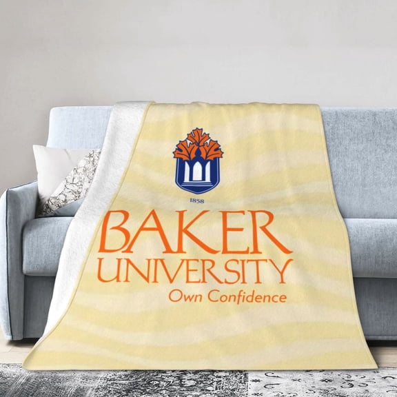 Baker University-Logo Ultra-Soft Micro Fleece Blanket Multi-Size Flannel Blanket
