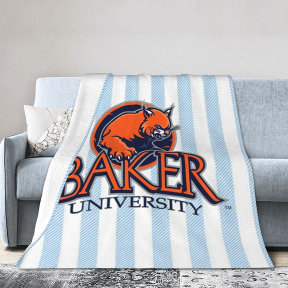 Baker University-Logo Ultra-Soft Micro Fleece Blanket Multi-Size Flannel Blanket