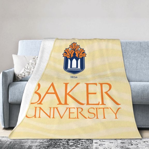 Baker University Ultra-Soft Micro Fleece Blanket Multi-Size Flannel Blanket
