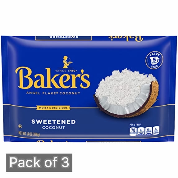 Baker's Angel Flake Sweetened Coconut (Pack of 3)