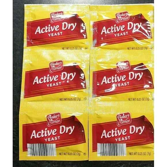 Bakers Corner Active Dry Yeast 2 Counts (6 PACKETS (7g) 1/4 oz each )