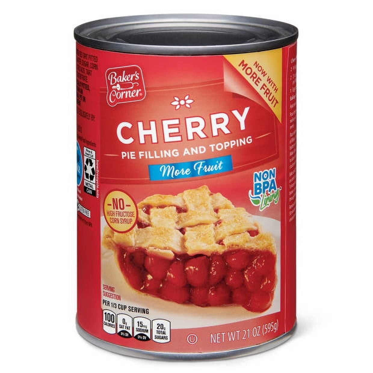 Baker's Corner Cherry Pie Filling and Topping, 21 oz