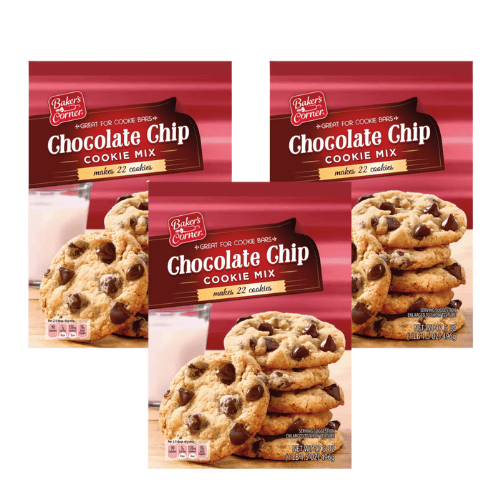 Baker's Corner Chocolate Chip Cookie Mix, Makes 22 Cookies, 17.5 Oz,3 Pack
