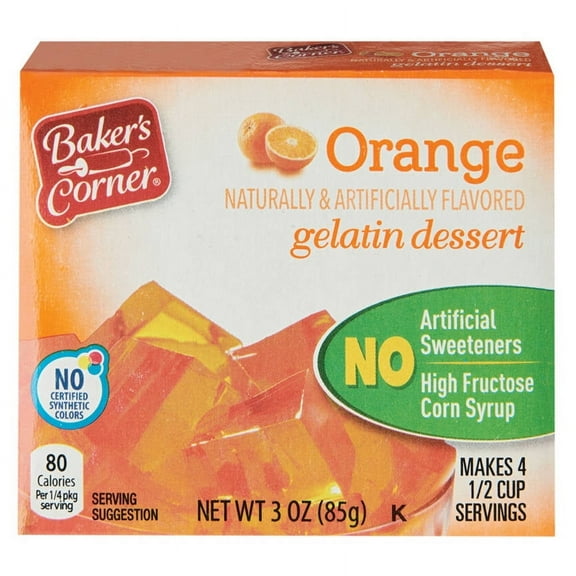 Baker's Corner Orange Gelatin Mix, 3 oz