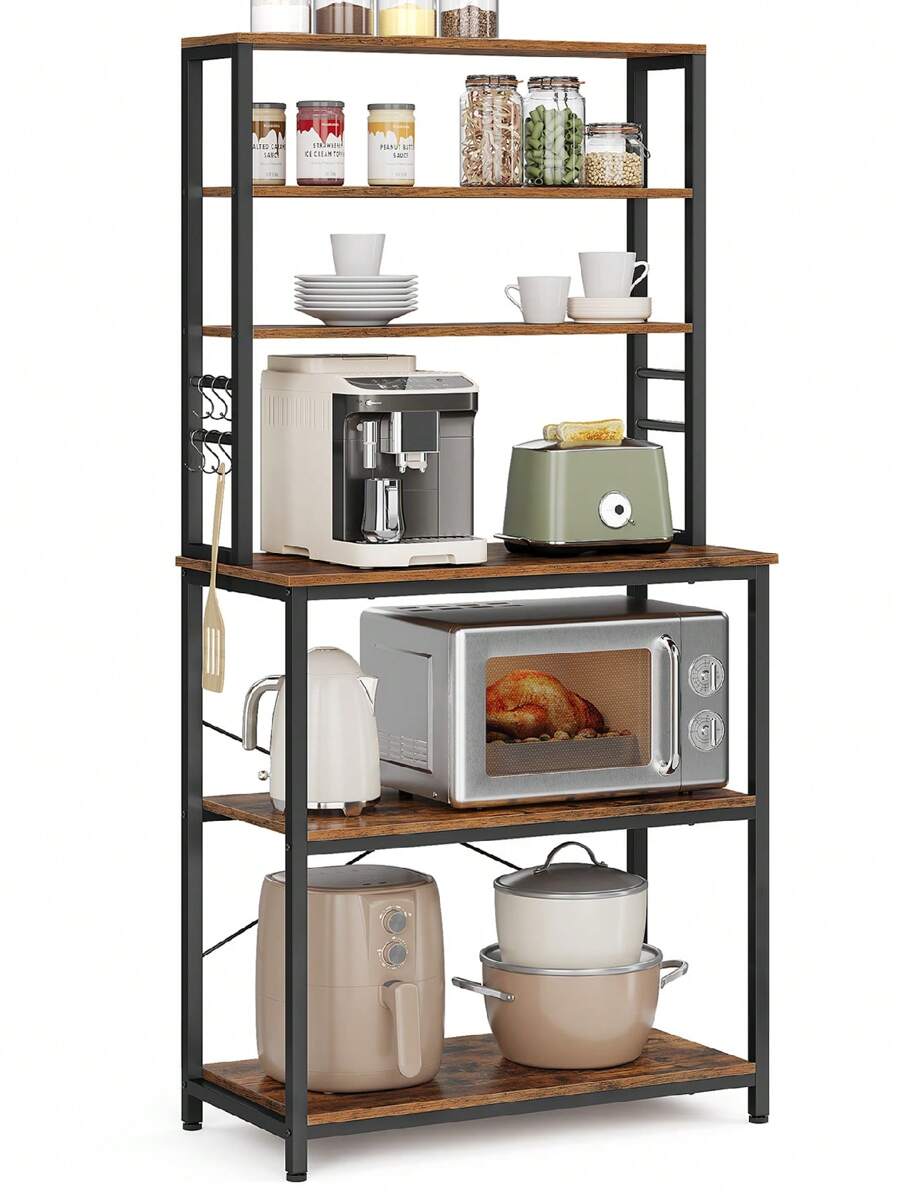 Oven Rack Frame Baker's Rack, Microwave Oven Stand, Kitchen Tall Utility Storage Shelf ...