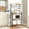 thumbnail image 1 of Baker's Rack with Power Outlet, 4-Tier Standing Kitchen Rack Microwave Stand Storage Shelves, Coffee Bar Station Cabinet Table, Heavy Duty Kitchen Organizer for Coffee Bar, Bread, 1 of 7