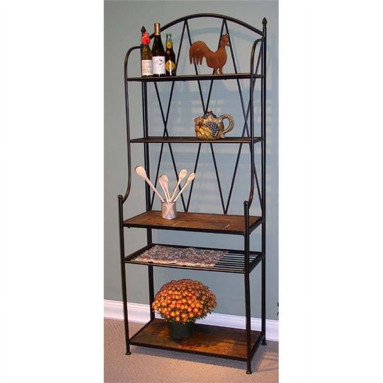 Baker's Rack with Slate Top - Metal/Slate - Walmart.com