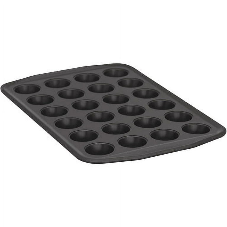 24-Cup Muffin Pan/Cupcake Pan by Tezzorio, 15 x 10-Inch Nonstick Carbon