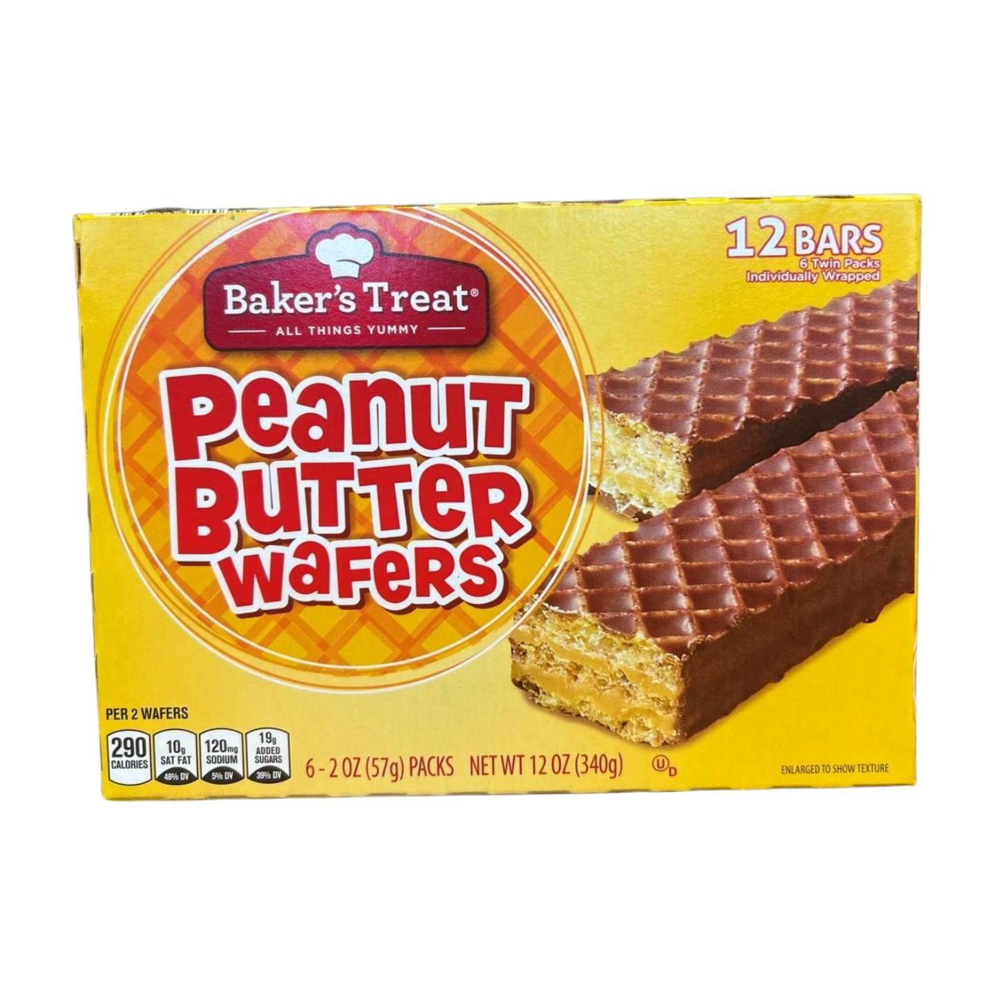 Baker's Treat Peanut Butter Wafers, 12 Bars of 6 Twin Packs, 6.2 oz ...