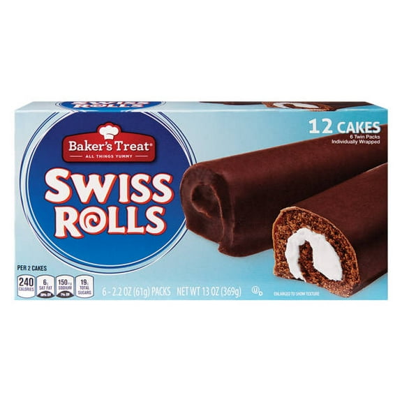 Baker's Treat Swiss Rolls, 13 oz - (Pack of 1)