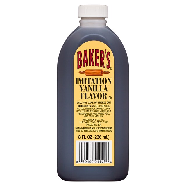 Baker's Vegan Kosher Imitation Vanilla Flavor, 8 fl oz Bottle
