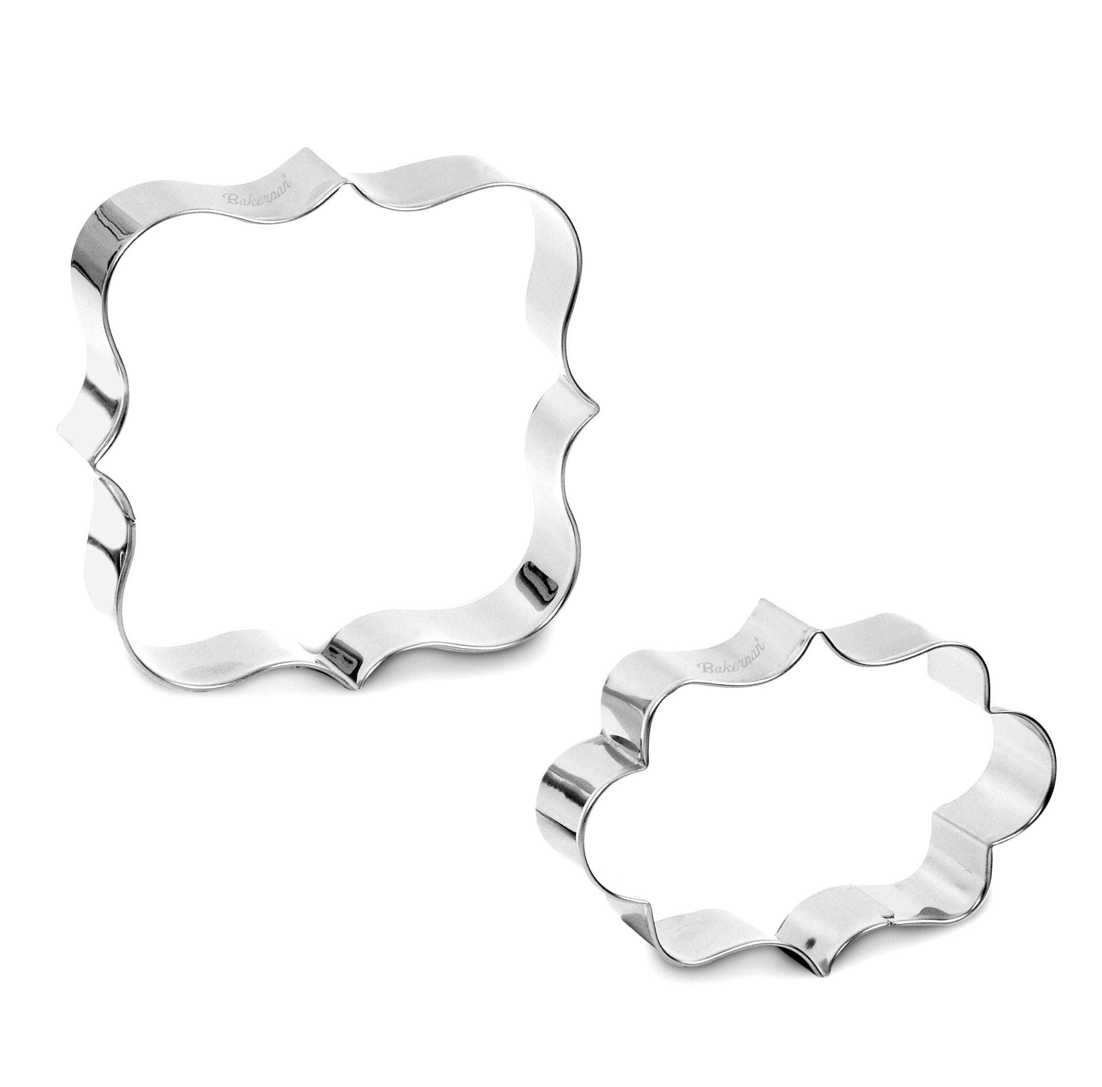 Durable Stainless Steel Square and Oval Cookie Cutters Set