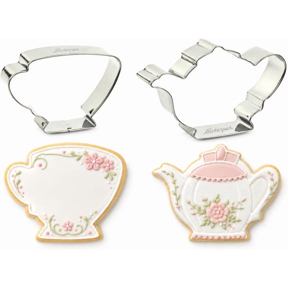 Bakerpan Stainless Steel Teapot & Tea Cup Cookie Cutter