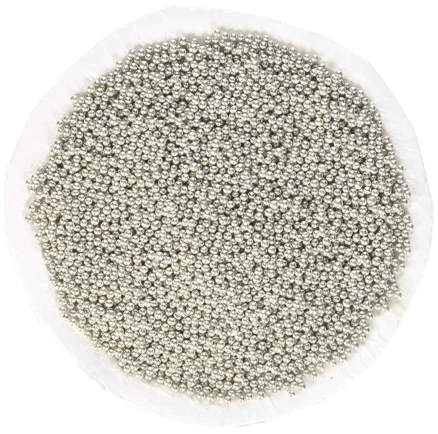 Bakers EZ way Dragees 8-Ounce Sugar Cake Cupcake Cookie Sprinkles, 2mm, Silver