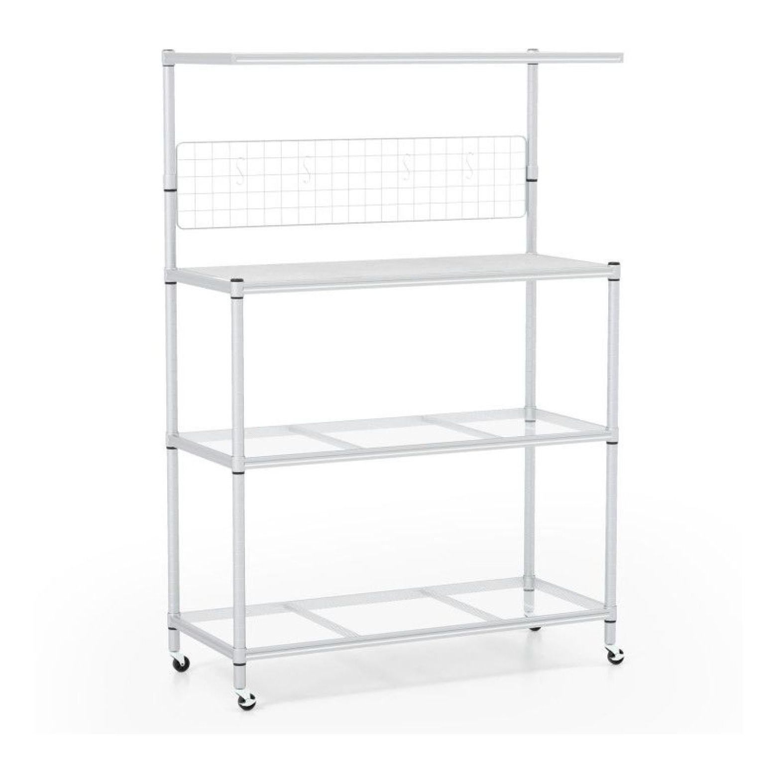 Bakers Rack 4 Tier on Wheels Adjustable Shelves Kitchen Storage Bakers Rack 4 Tier on Wheels Adjustable Shelves Kitchen Storage