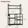 thumbnail image 1 of Bakers Rack With Power Outlet, Coffee Bar Station, Microwave Stand With Storage 6 Tiers Open Shelves, Industrial Microwave Rack for Kitchen Dining Living Room, Rustic Black, 1 of 7